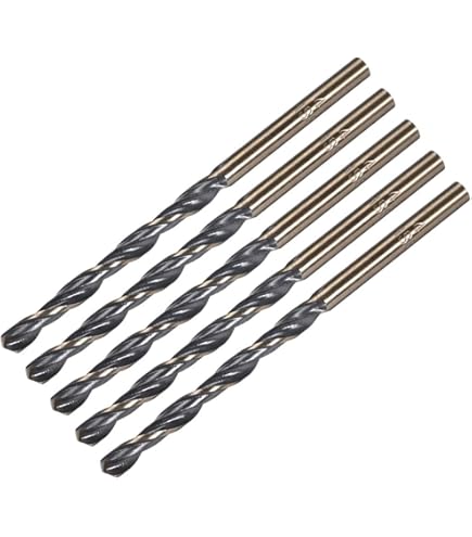uxcell 2pcs Straight Shank Twist Drill Bits 6mm Gold Titanium